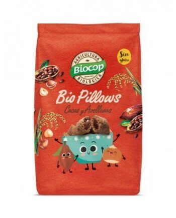 Biopillows cacao avellanas sin gluten Biocop 300 g