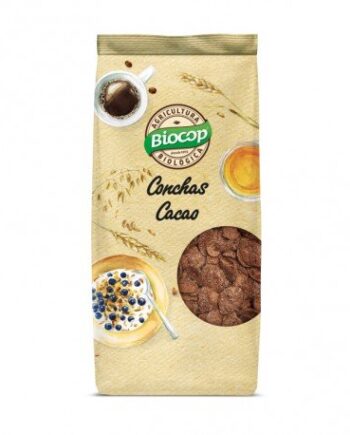 Conchas crujientes de cereales con chocolate Biocop 250 g