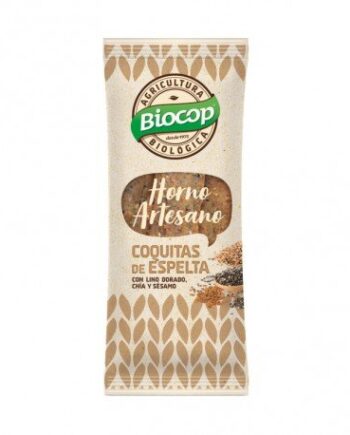Coquitas de espelta con lino dorado chía y sésamo Biocop 75 g