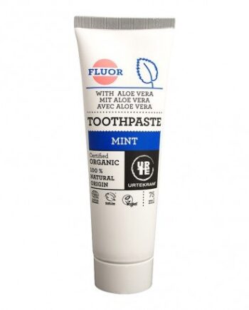 Dentífrico Menta-aloe con flúor Urtekram 75 ml