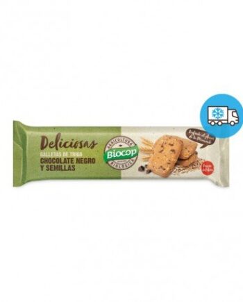 Galleta deliciosas de chocolate negro con semillas Biocop 140 g