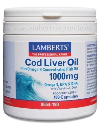 Aceite de Hígado de Bacalao 1000 mg en forma de triglicéridos. - 180