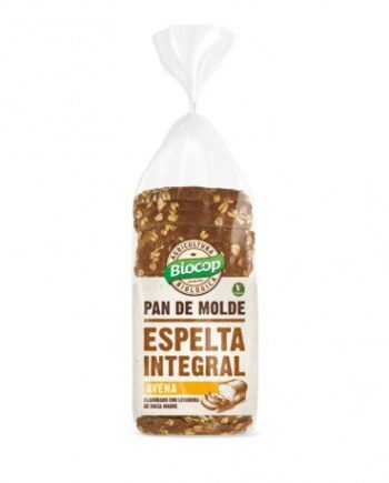Pan de molde de espelta integral avena Biocop 400 g
