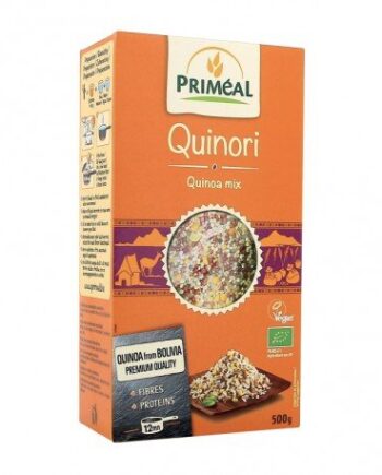 Quinori quinoa real blanca roja arroz integral garbanzo sésamo Priméal 500 g