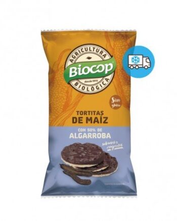 Tortitas de maíz con cobertura de algarroba Biocop 100 g