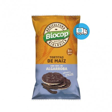 Tortitas de maíz con cobertura de algarroba Biocop 100 g