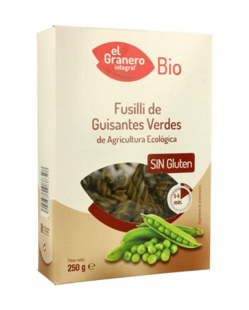 Pasta Fusilli de Guisantes Verdes Bio