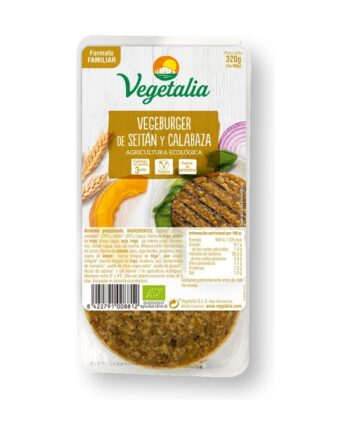 Hamburguesa Seitán y Calabaza - 320 gr.