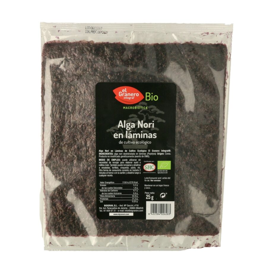 Alga Nori en Láminas