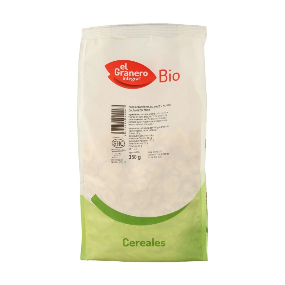 Copos Crujientes de Arroz y Mijo Bio