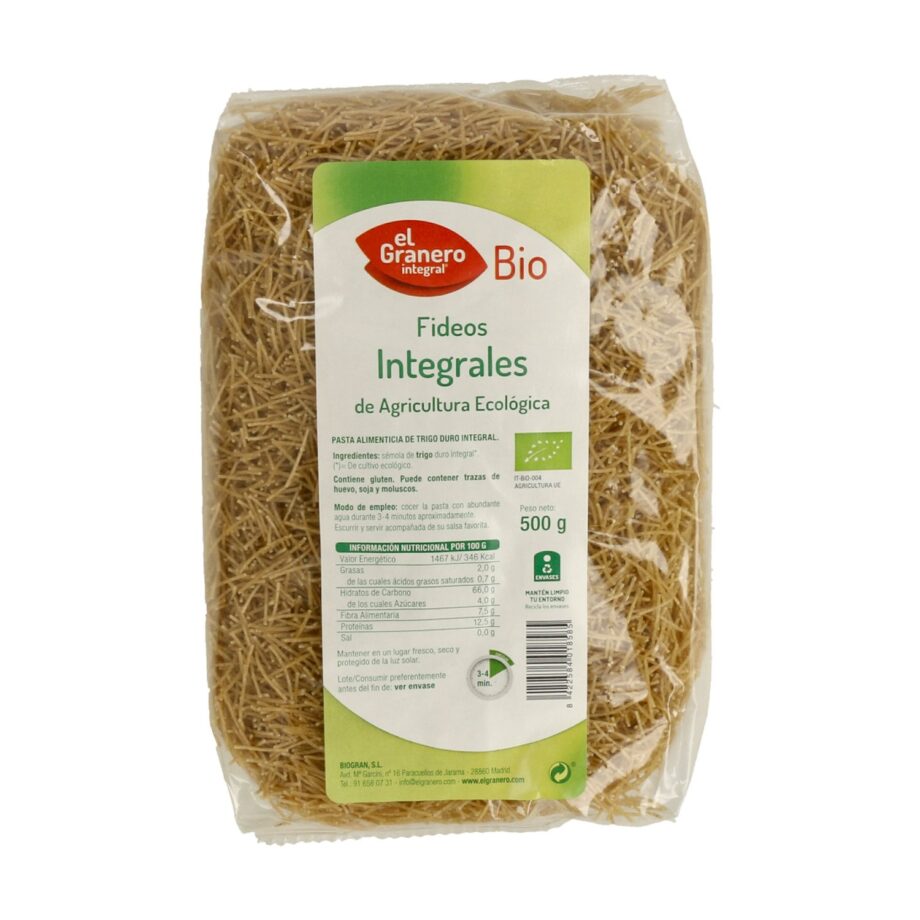 Fideos Integrales Bio