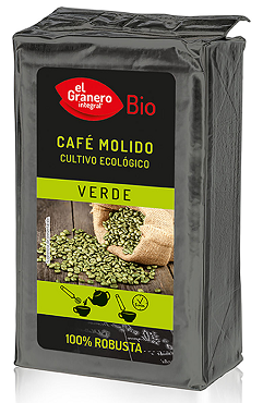 Cafe Verde 100 % Robusta Molido Bio 400 gr