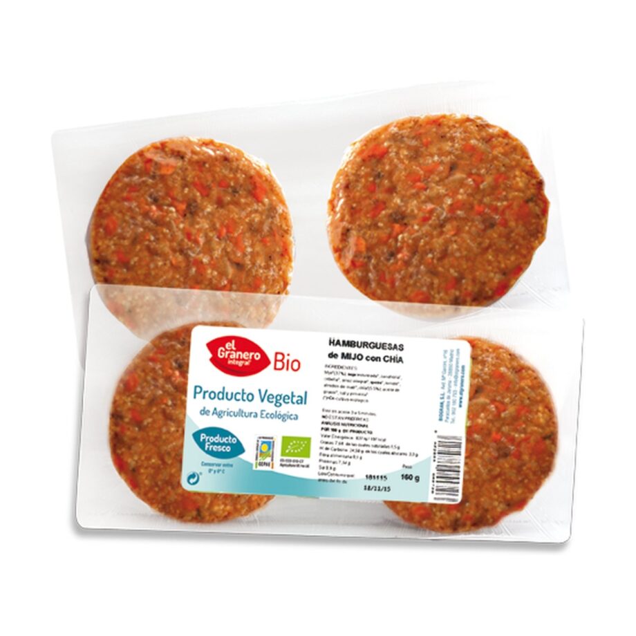 Hamburguesa vegetal de Mijo con Chía Bio