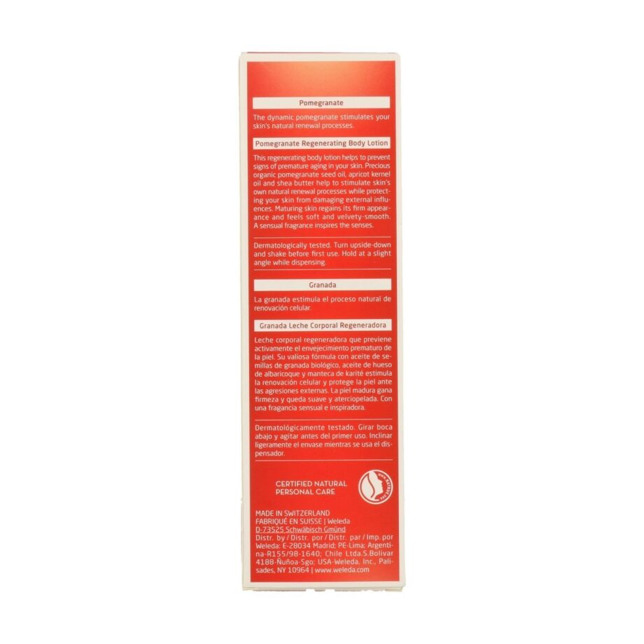 Leche Corporal Regeneradora de Granada