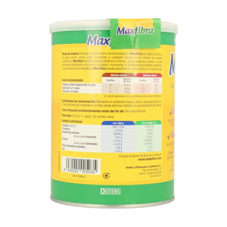 Maxfibra - bote de 200 g.