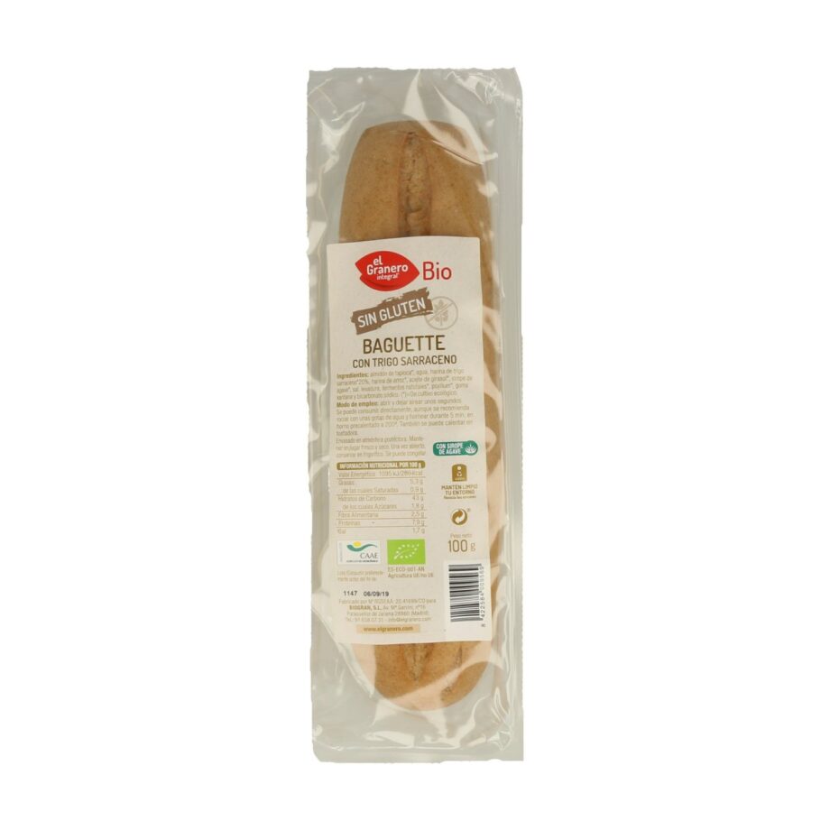 Baguette con trigo sarraceno Bio