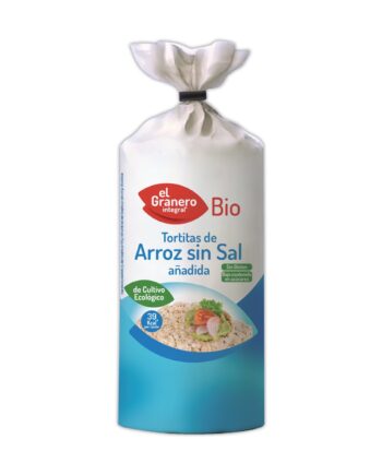 Tortitas de arroz sin sal añadida
