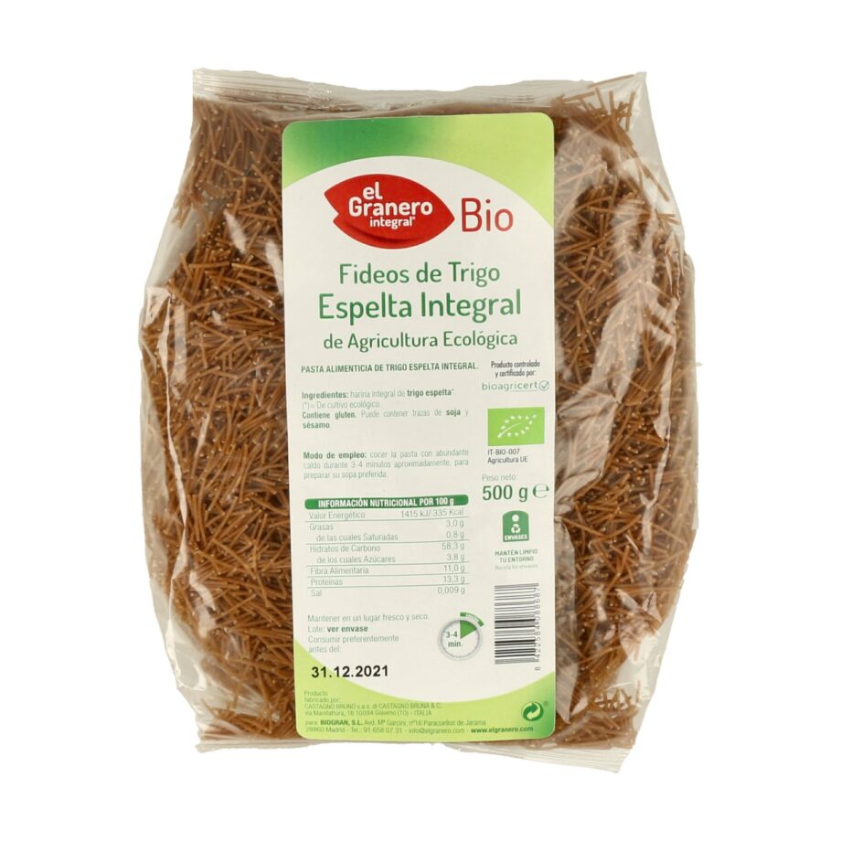 Fideos de Espelta Integral Bio