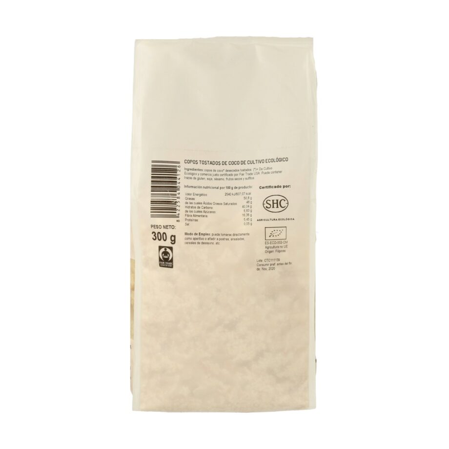 Copos tostados de coco