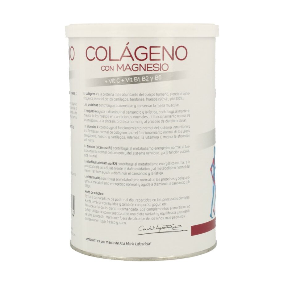 Colágeno con Magnesio y Vitamina C + B1 B2 B6 Amlsport