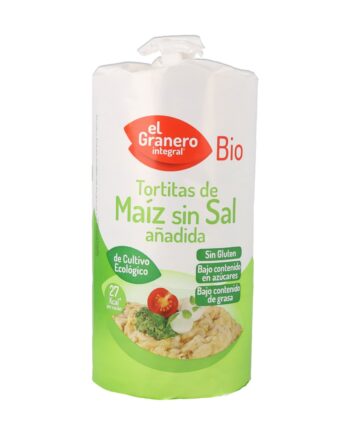 Tortitas de maíz sin sal añadida