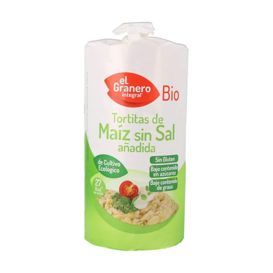 Tortitas de maíz sin sal añadida