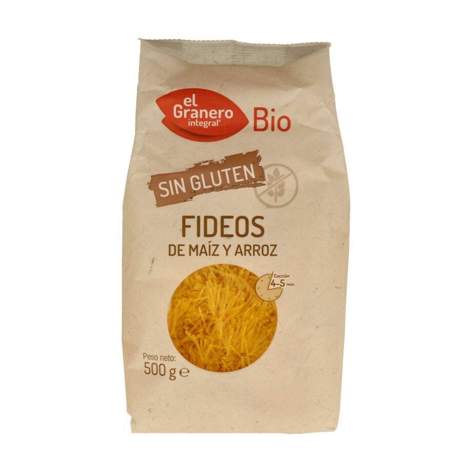Fideos de Maíz y Arroz Sin Gluten Bio