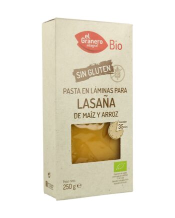 Láminas Lasaña Sin Gluten Bio