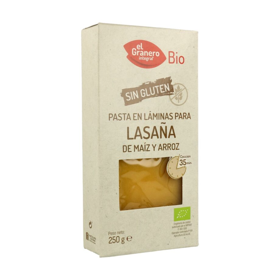 Láminas Lasaña Sin Gluten Bio