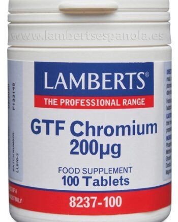 Cromo GTF 200 mcg como Picolinato. Una al Día - 100 Tabletas
