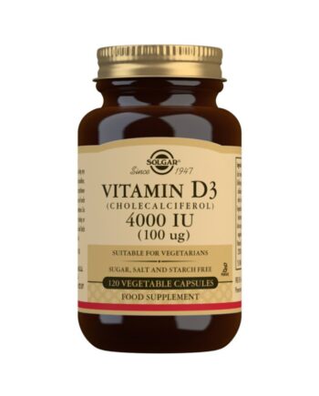 Vitamina D3 4000 UI (100 μg) (Colecalciferol) - 120 Cápsulas vegetales
