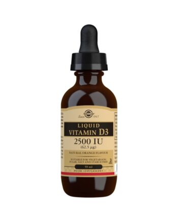 Vitamina D3 Líquida 2500 UI (62,5 µg) - Sabor naranja natural - 59 ml