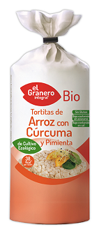 Tortitas de Arroz con Curcuma y Pimienta Bio 115 gr