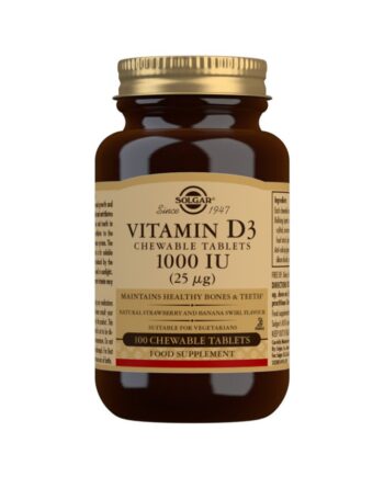 Vitamina D3 1000 UI (25 μg) (Colecalciferol) - 100 comprimidos masticables
